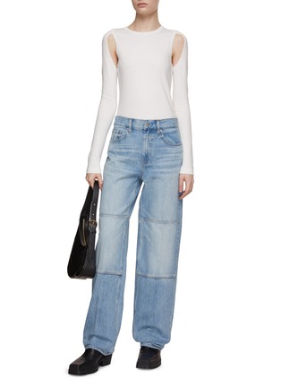 Figure View - Click To Enlarge - HELMUT LANG - Cut Out Crewneck Top