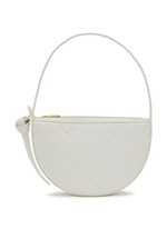 BOTTEGA VENETA | Mini Leather Sunrise Top Handle Bag | WHITE