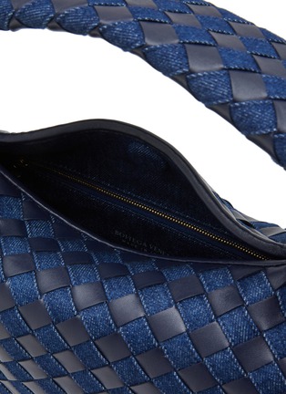 Detail View - Click To Enlarge - BOTTEGA VENETA - Hop Intrecciato Denim Leather Shoulder Bag