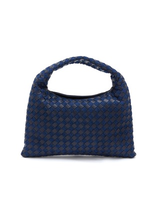 Main View - Click To Enlarge - BOTTEGA VENETA - Hop Intrecciato Denim Leather Shoulder Bag