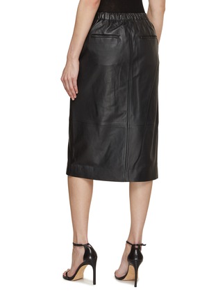 Back View - Click To Enlarge - VINCE - Leather Trouser Front Skirt