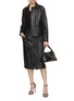 Figure View - Click To Enlarge - VINCE - Leather Trouser Front Skirt