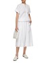 Figure View - Click To Enlarge - VINCE - Gathered Cotton Utility Skirt