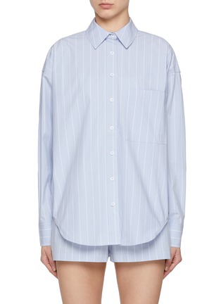 Main View - Click To Enlarge - GOOD AMERICAN - Oversized Stripe Shirt