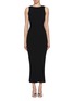 Main View - Click To Enlarge - GOOD AMERICAN - Ribbed Scoop Back Midi Dress