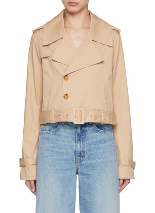 Main View - Click To Enlarge - GOOD AMERICAN - Chino Cropped Trench Coat
