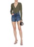 Figure View - Click To Enlarge - GOOD AMERICAN - Good Curve Medium Washed Denim Shorts