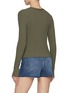 Back View - Click To Enlarge - GOOD AMERICAN - Shine Rib V-Neck Cardigan