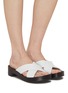 Figure View - Click To Enlarge - PEDRO GARCIA  - Lexia 40 Cross Band Leather Sandals