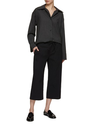 Figure View - Click To Enlarge - THE ROW - Jubin Drawstring Cotton Pants