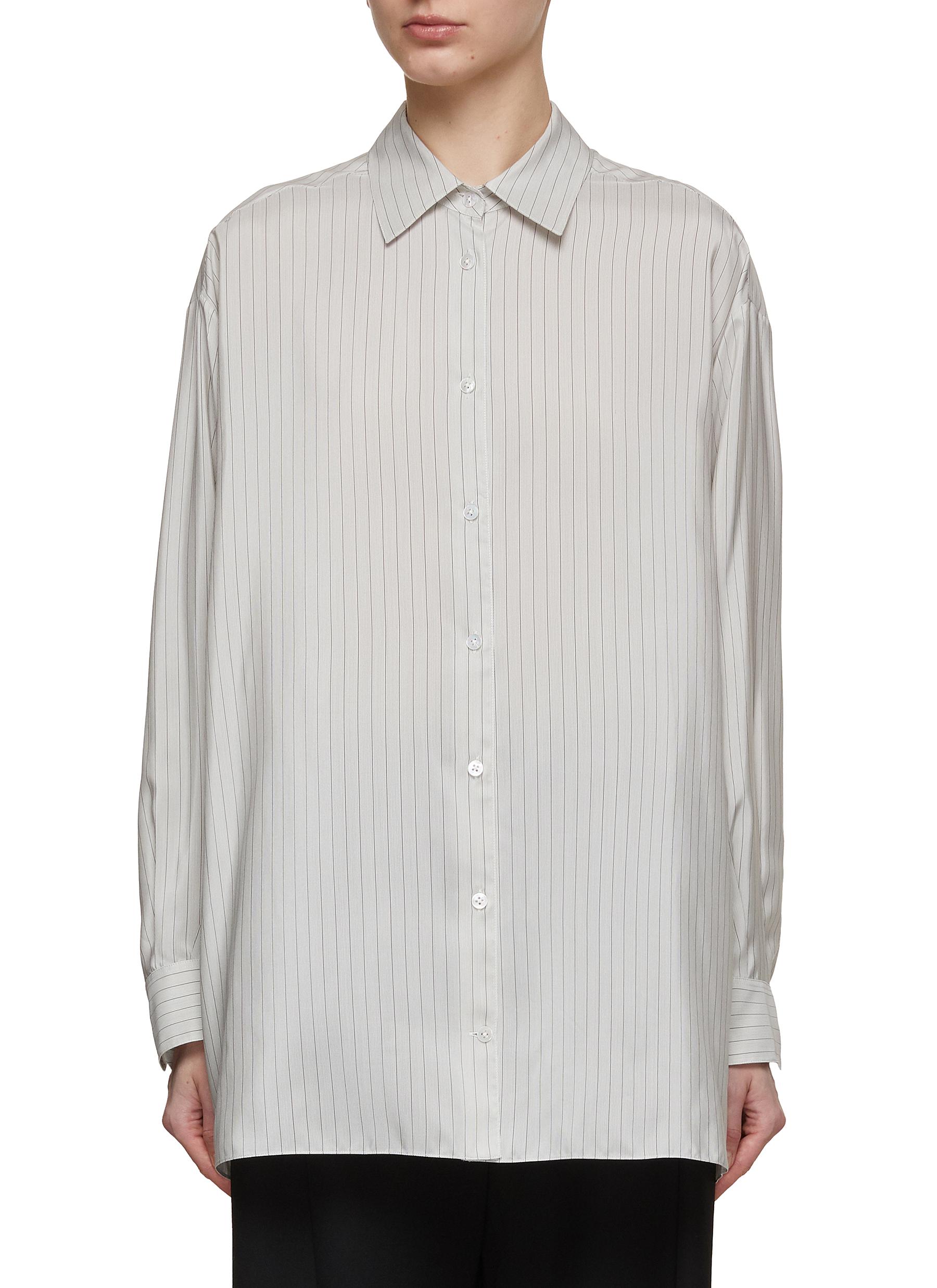 Luka Oversized Striped Silk Shirt