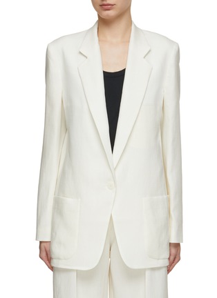 Main View - Click To Enlarge - THE ROW - Enzo Single Breasted Linen Blazer