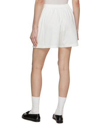 Back View - Click To Enlarge - THE ROW - Gunty Elastic Waist Cotton Shorts