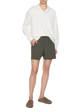 Figure View - Click To Enlarge - THE ROW - Gunty Elastic Waist Shorts