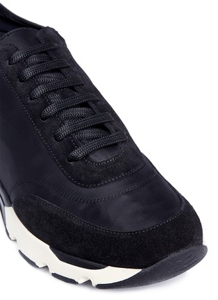 Detail View - Click To Enlarge - MARNI - Suede trim techno fabric sneakers