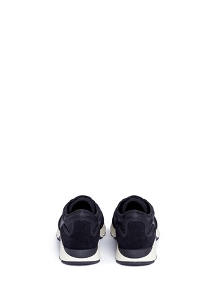Back View - Click To Enlarge - MARNI - Suede trim techno fabric sneakers