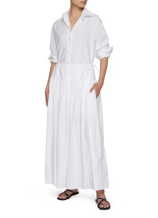Figure View - Click To Enlarge - THE ROW - Leddie Gathered Cotton Poplin Skirt