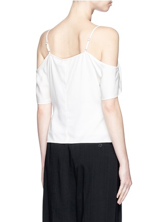 Back View - Click To Enlarge - T BY ALEXANDER WANG - Chain neck cold shoulder top
