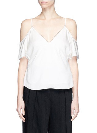 Main View - Click To Enlarge - T BY ALEXANDER WANG - Chain neck cold shoulder top
