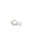 Detail View - Click To Enlarge - YOKO LONDON - Diamond Cultured Pearl 18K White Gold Huggie Earrings