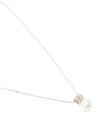 Detail View - Click To Enlarge - YOKO LONDON - Diamond Cultured Pearl 18K White Gold Pendant Necklace