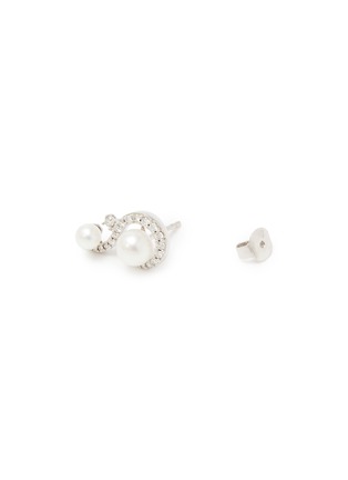 Detail View - Click To Enlarge - YOKO LONDON - Trend Diamond Cultured Pearl 18K White Gold Earrings