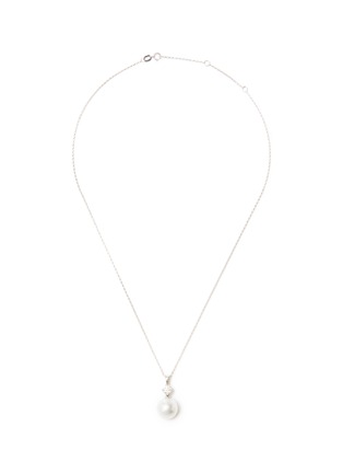 Main View - Click To Enlarge - YOKO LONDON - Classic Diamond Cultured Pearl 18K White Gold Pendant Necklace