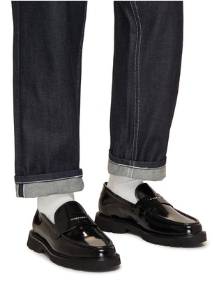 Figure View - Click To Enlarge - COLE HAAN - x fragment design American Classics Penny Patent Leather Loafers