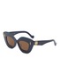 Main View - Click To Enlarge - LOEWE - Acetate Retro Screen Rectangle Sunglasses