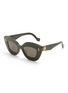 Main View - Click To Enlarge - LOEWE - Acetate Retro Cateye Sunglasses