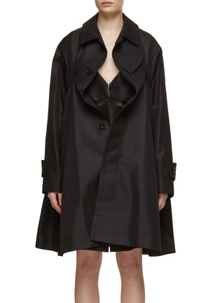 Main View - Click To Enlarge - SACAI - Inner Layer Trench Coat Dress