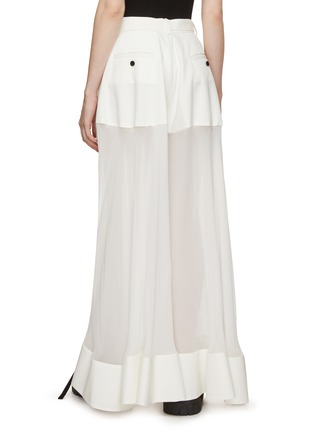 Back View - Click To Enlarge - SACAI - Satin Panel Sheer Flowy Pants