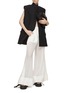 Figure View - Click To Enlarge - SACAI - Satin Panel Sheer Flowy Pants