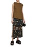 Figure View - Click To Enlarge - SACAI - Asymmetrical Sleeve Front Pocket Jersey T-Shirt