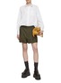 Figure View - Click To Enlarge - SACAI - Pleated Belted Tailored Shorts
