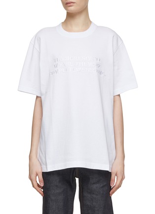 Main View - Click To Enlarge - SACAI - Embroidered Words T-Shirt