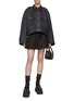 Figure View - Click To Enlarge - SACAI - Cropped Balloon Sleeve Denim Jacket