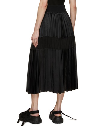 Back View - Click To Enlarge - SACAI - Sheer Insert Pleated Skirt
