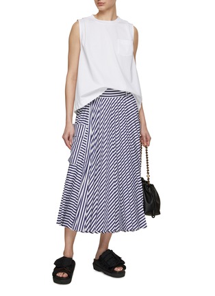 Figure View - Click To Enlarge - SACAI - Shoulder Fold Jersey Tank
