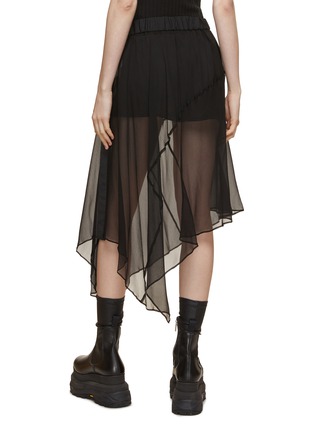 Back View - Click To Enlarge - SACAI - Asymmetrical Sheer Silk Chiffon Skirt