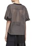 Back View - Click To Enlarge - SACAI - Puff Sleeve Glen Check Hybird T-Shirt