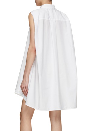 Back View - Click To Enlarge - SACAI - Shoulder Fold Cotton Poplin Shirt Dress