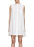 Main View - Click To Enlarge - SACAI - Shoulder Fold Cotton Poplin Shirt Dress