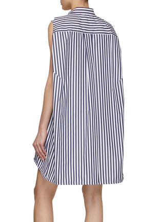 Back View - Click To Enlarge - SACAI - Shoulder Fold Cotton Poplin Shirt Dress