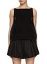 Main View - Click To Enlarge - SACAI - Strappy Knit Front Bubble Back Top
