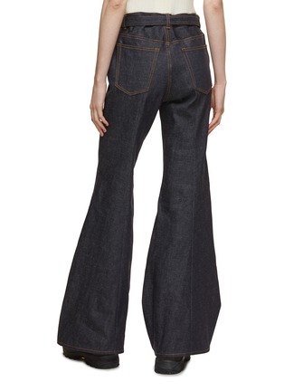 Back View - Click To Enlarge - SACAI - Belted Flared Leg Jeans