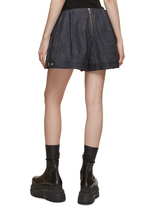 Back View - Click To Enlarge - SACAI - Button Front Denim Shorts