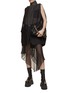 Figure View - Click To Enlarge - SACAI - Chalk Stripe Curved Back Long Gilet