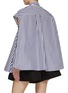 Back View - Click To Enlarge - SACAI - Inner Layer Cap Sleeve Striped Poplin Shirt