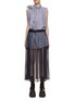 Main View - Click To Enlarge - SACAI - Pussybow Striped Skirt Dress